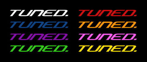 Tuned. Sticker (Assorted Colours)